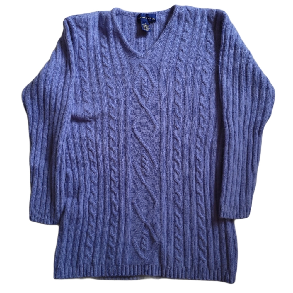 NWOT Periwinkle Lambswool Charter Club Sweater